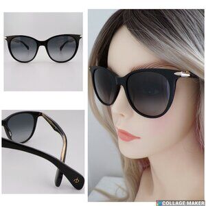 Rag & Bone Wayfarer Gold Dagger Semi Cat Eye, Gradient Retro Summer 53mm 1040S